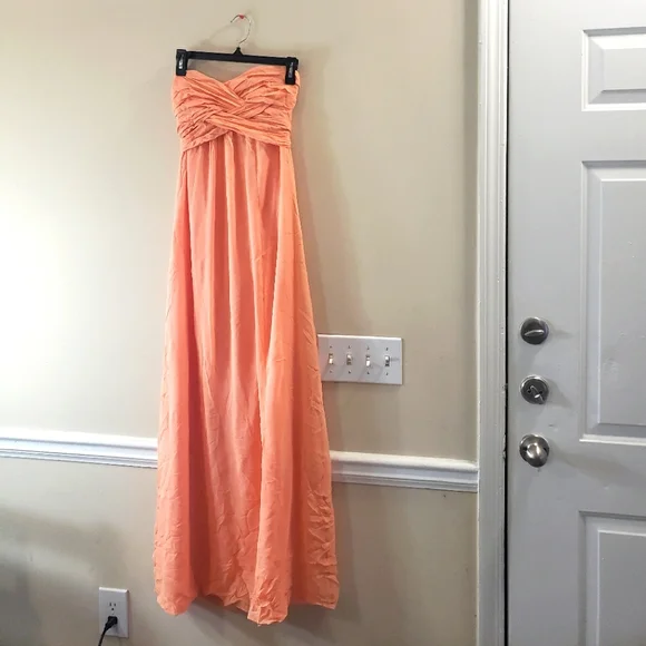 antonia maxi dress mauve Silver Chiffon Bridesmaid Dress A-Line Maxi V-Neck